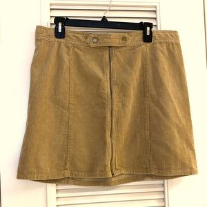 Tan Corduroy mini skirt